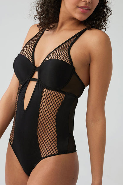 Herita NEMESIS NET Bodysuit Body Black