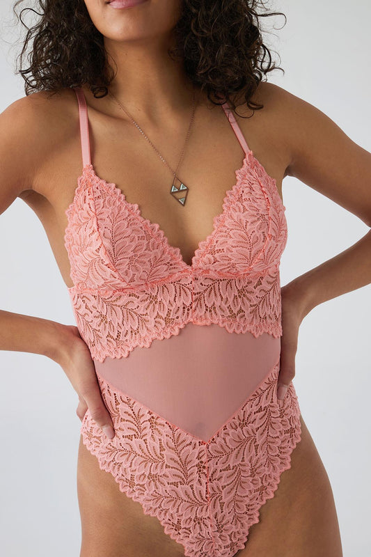 Lace Bodysuit - Body - Pink