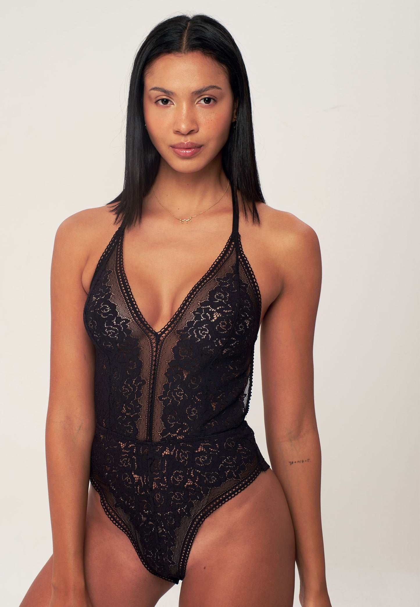 Patterned Lace Bodysuit