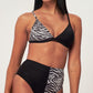 High Waist Bikini Bottom - Zebra Pattern Printed