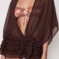 Herita Frill Detailed Kimono Brown