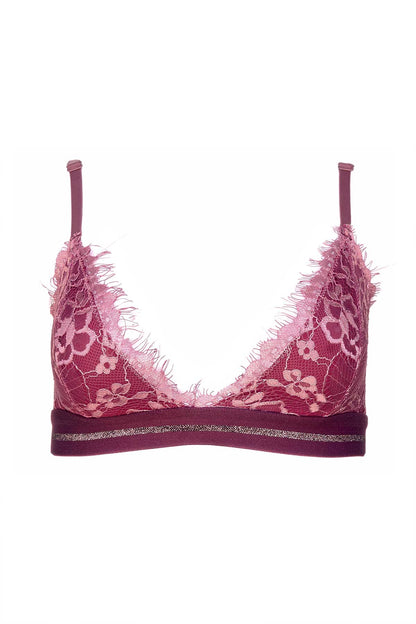 ATHENA BRALETTE - Triangle lace bra - burgundy