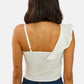 Women's White One Shoulder Blouse