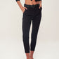 Women's Belted Trousers with Elasticated Waistband