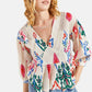 Women's Collar Lace Patterned Linen Blouse