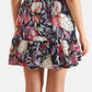 Women's Multi Patterned Ruffled Viscose Mini Skirt