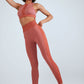 Herita Leggings Top Set Salmon