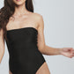 Herita Shape Strapless Swimsuit Black