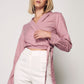 CREPE - Wrap Blouse - Pink