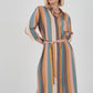 Herita Horizontal Striped Shirt Dress Multicolour