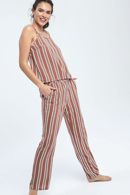 Herita Woven Pajama Set Cinnamon