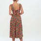 Printed Tie Back Long Dress - Day dress - pink poppy