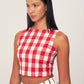 Gingham Vest Blouse