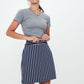 Herita Mini Skirt Striped Navy Blue