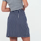 Herita Mini Skirt Striped Navy Blue