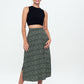 Herita Printed Long Slit Skirt Mix Color