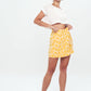 SKORT - Printed Wrap Skirt Short - yellow