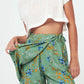 SKORT - Printed Wrap Skirt Short - green