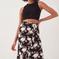 Midi Length Skirt with Ruffle Detail