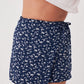 Polka Dot Patterned Skort - Navy Blue