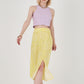 Yellow Patterned Skirt - White