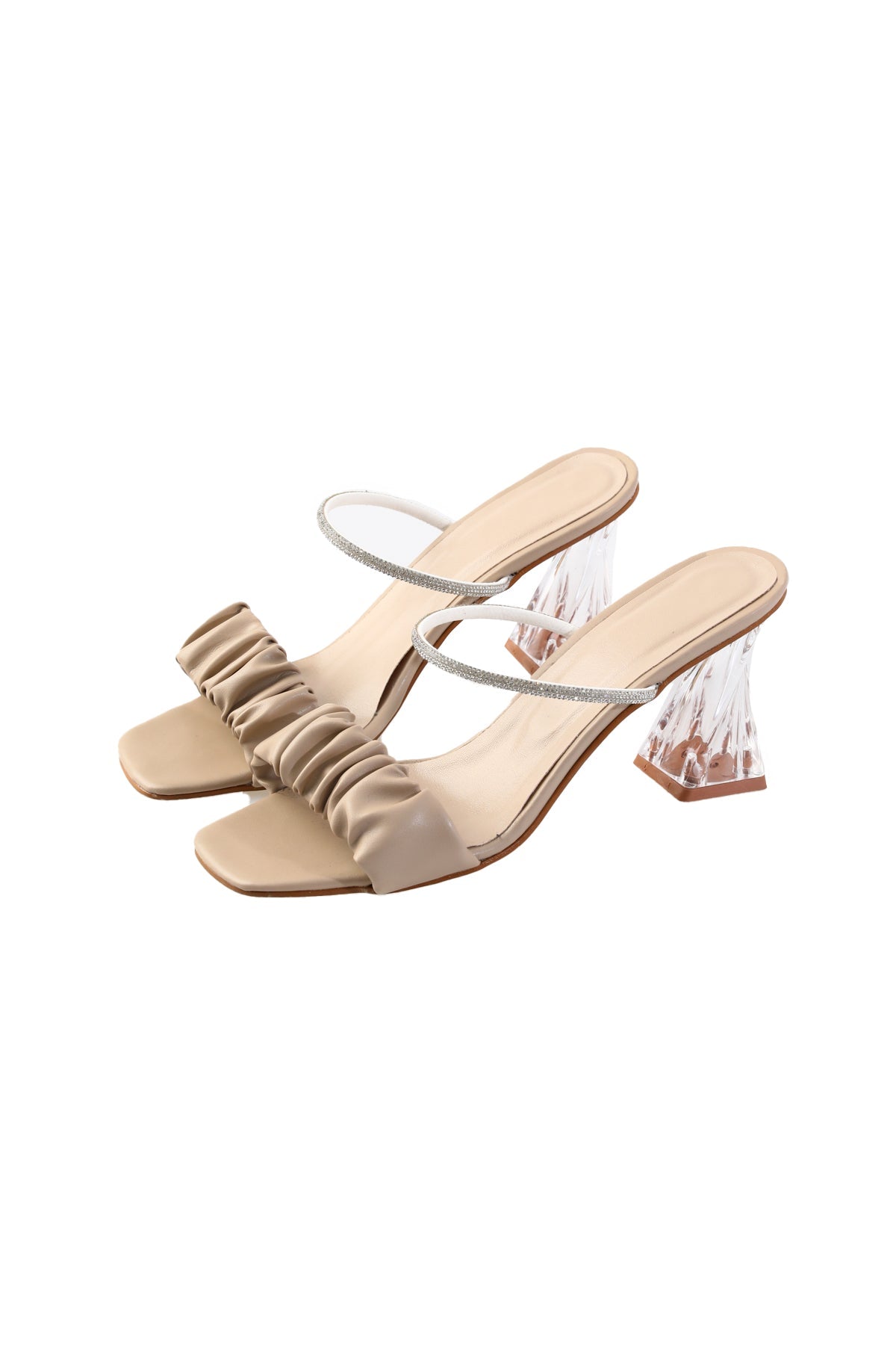 Women's Stone Slippers and Sandals Heeled Shoes