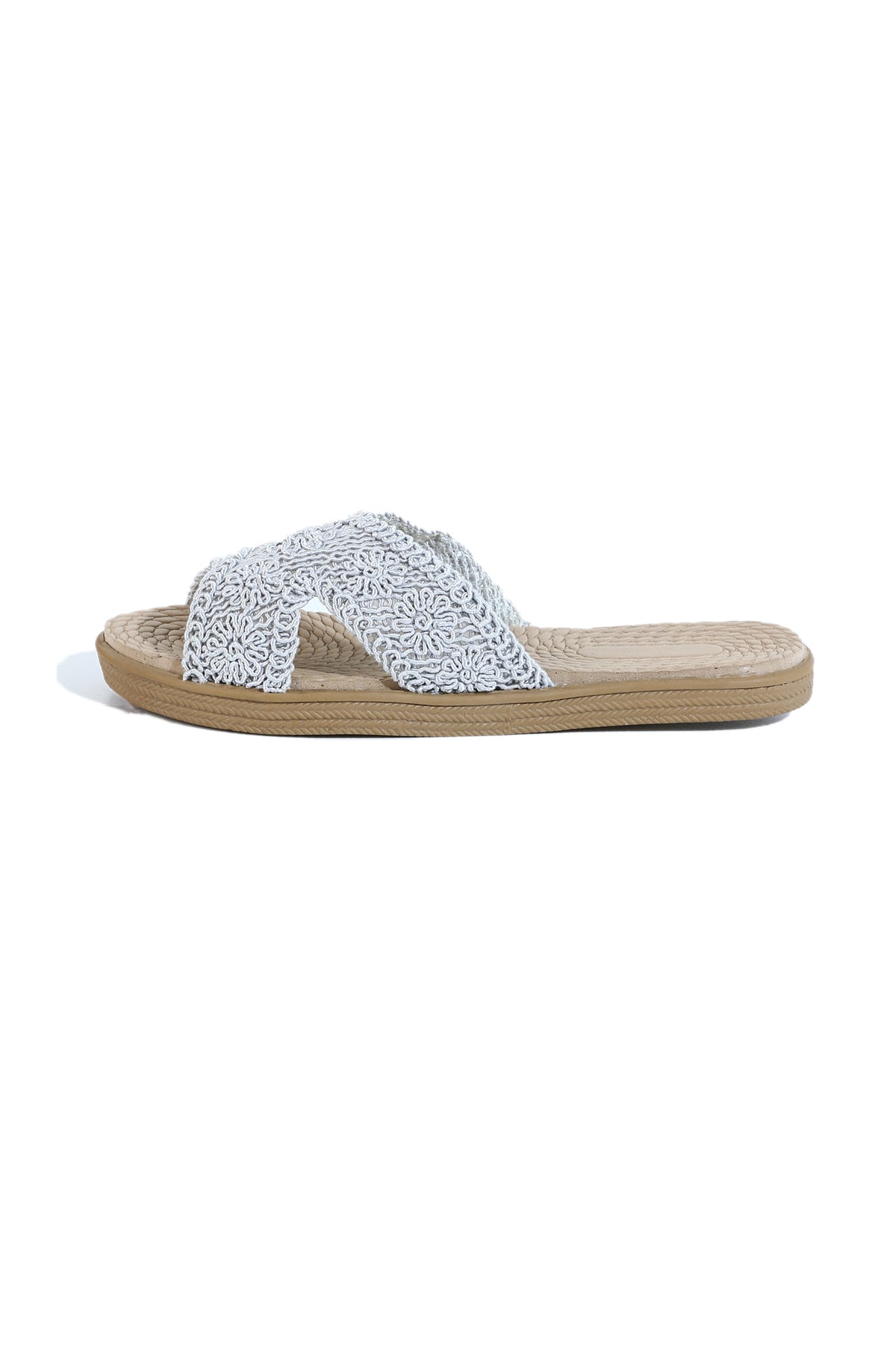 Cross Strap Slide-in Slippers