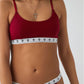 Herita Cotton Padded Bustier Bra Panty Set Maroon