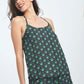 Cotton Satin Printed Pyjama Set - Green