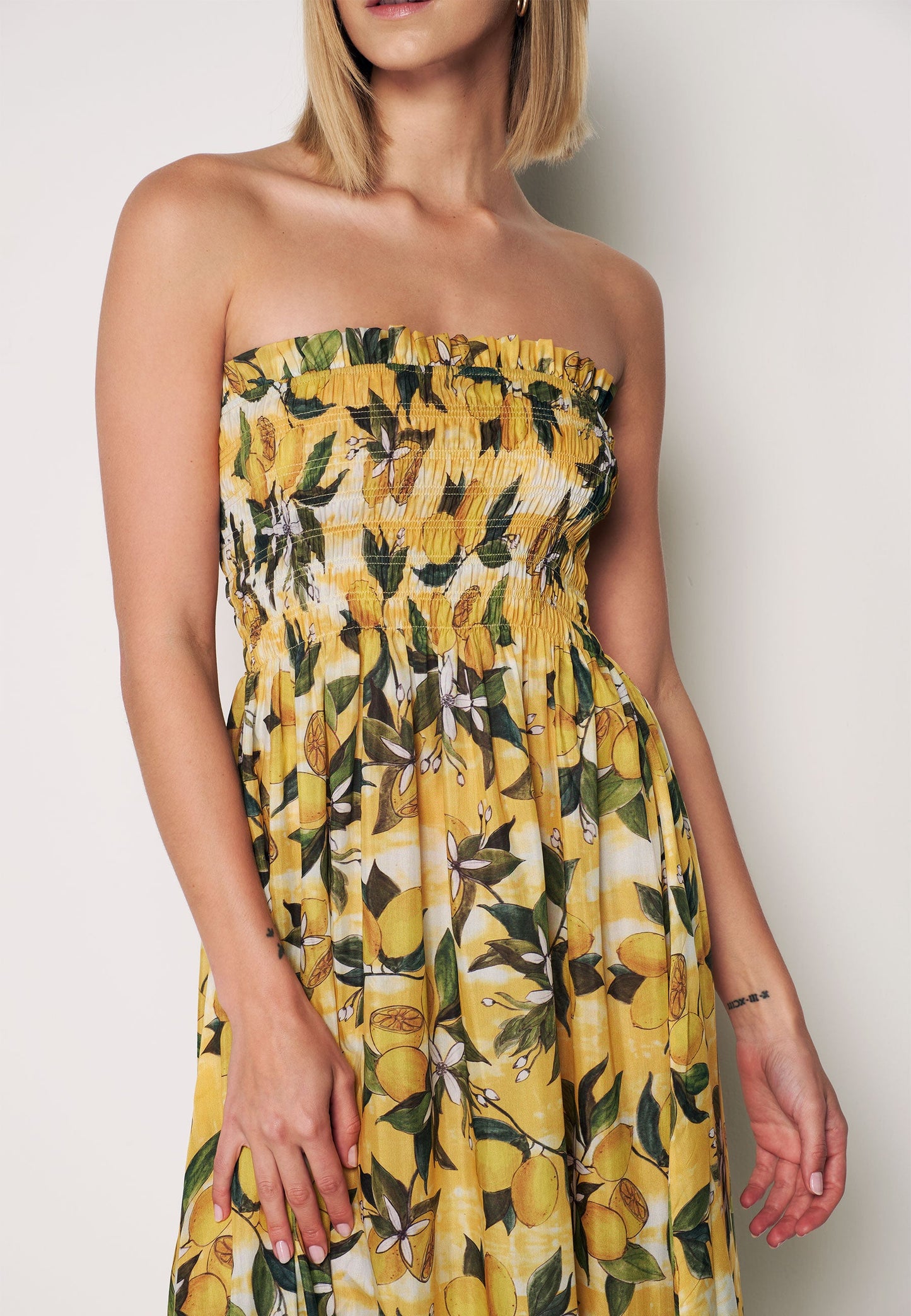 Patterned Sundress - Yellow