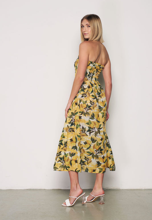 Patterned Sundress - Yellow