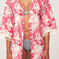 Women's Multi Leaf Patterned Kimono