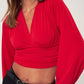 Women's Long Sleeve Shirred Blouse