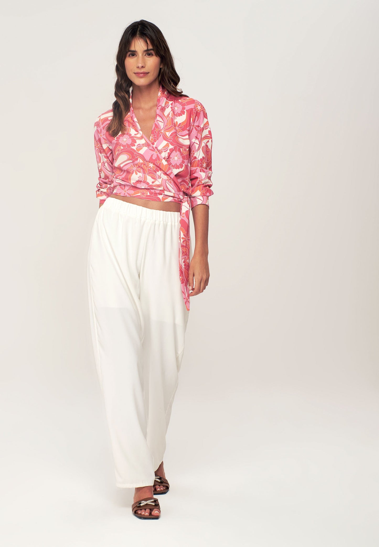 Flower Patterned Blouse - Pink