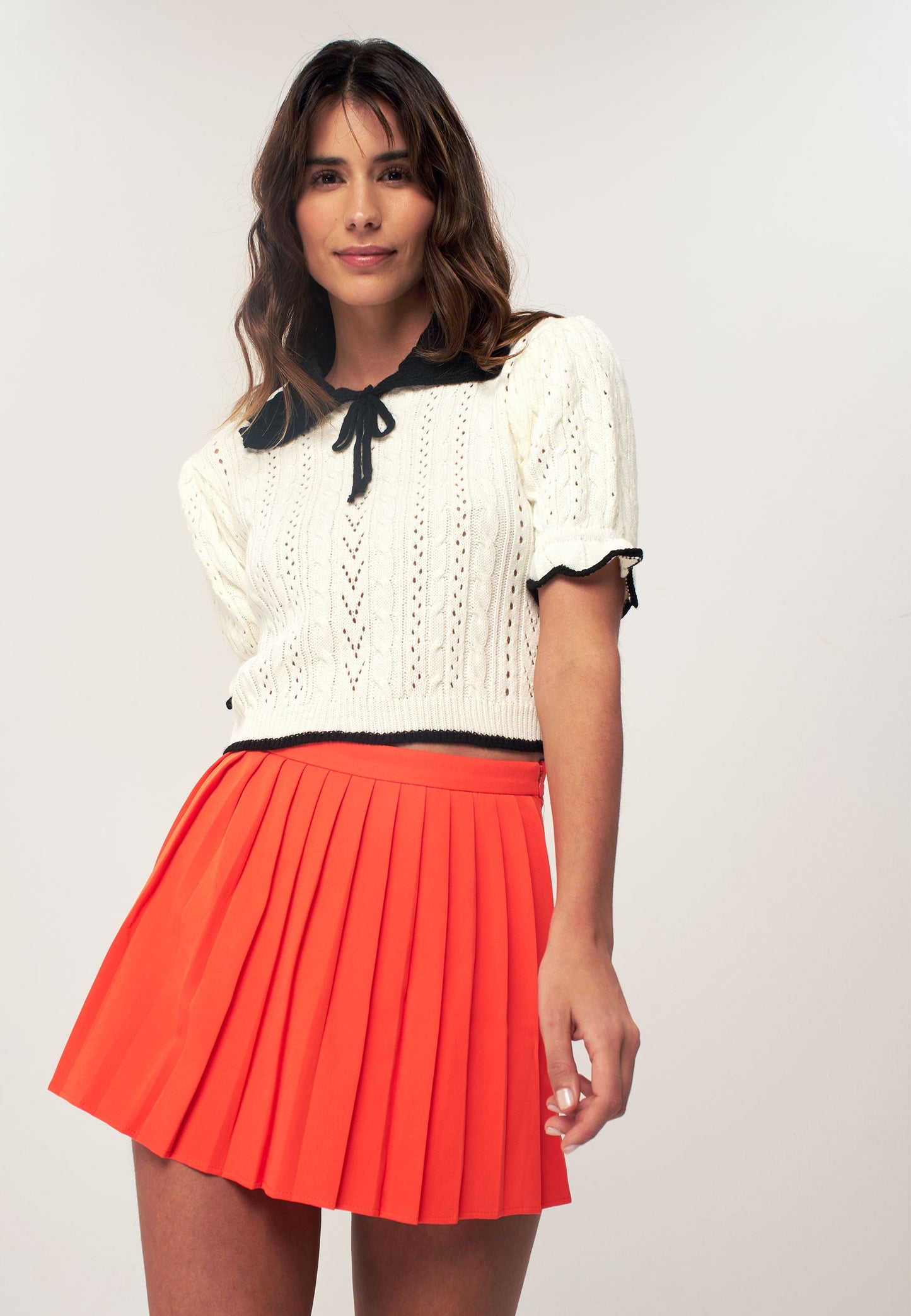 Women's Pleated Mini Skirt with Shorts