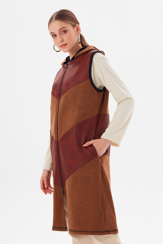 MUNI MUNI - Long Waistcoat - brown