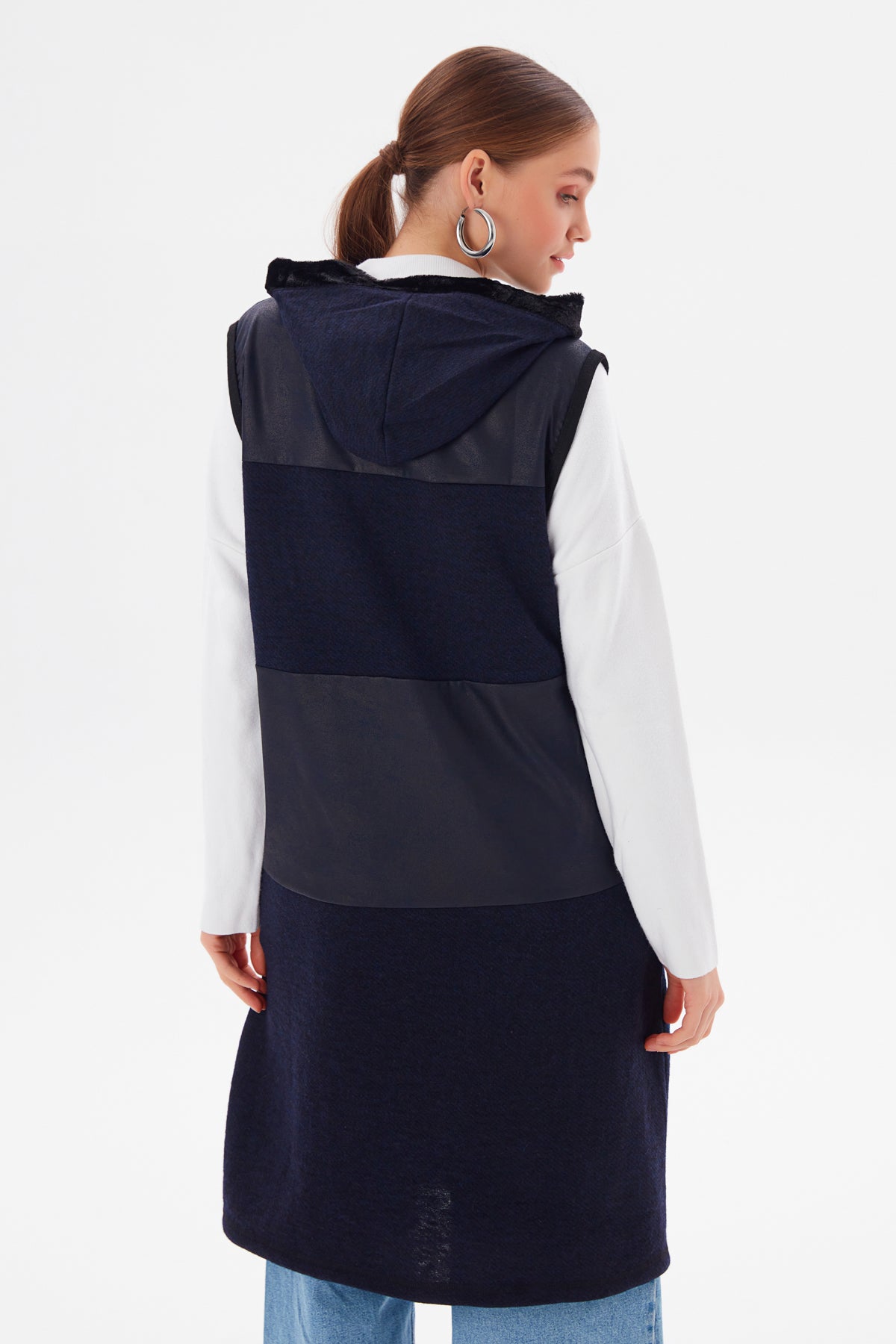 MUNI MUNI - Long Waistcoat - dark blue