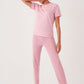 Powder Pants Pajama Set with Pointed Cuffs