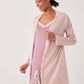 Herita Polka Dot & Lace Patterned Lace Dressing Gown 2 Piece Set