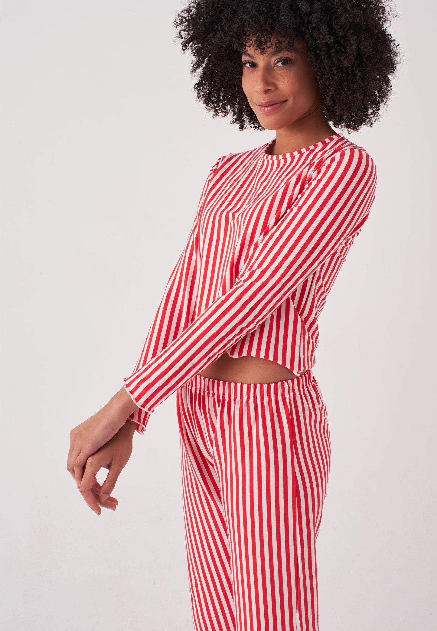 Long Sleeve Striped Pajamas Set