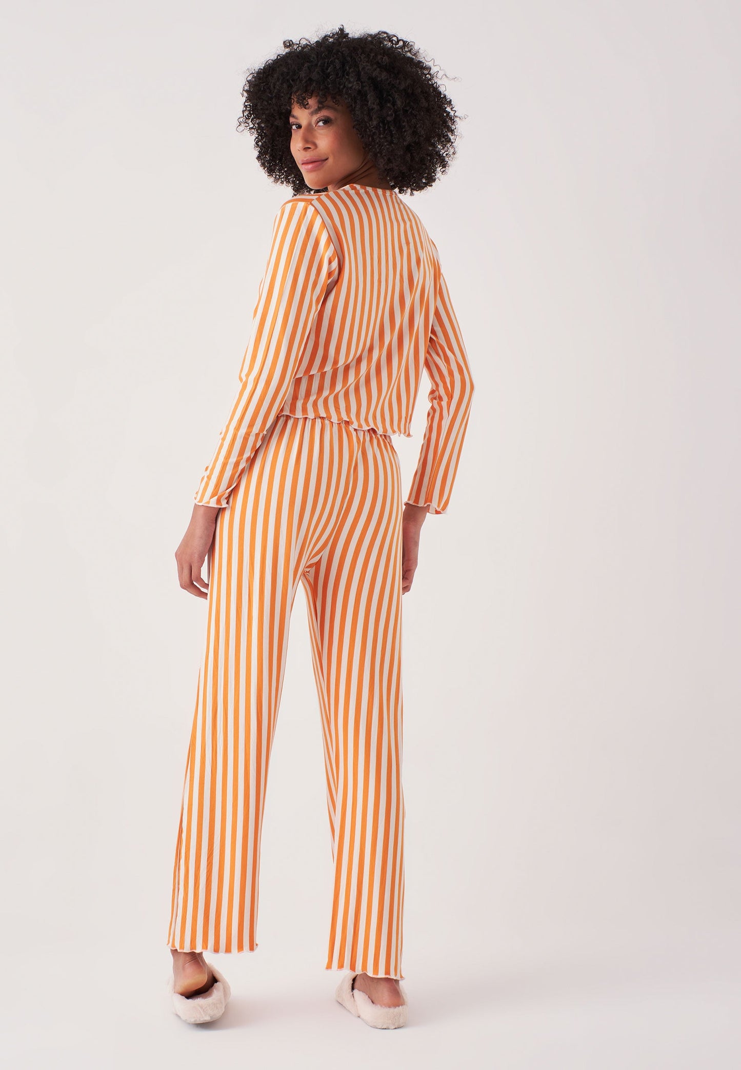 Long Sleeve Striped Pajamas Set