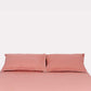 Classic Percale - Fitted Sheet Set- Peach with White Piped Edge