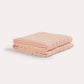 Braid Cable Knitted 100% Cotton Blanket - Pink - Ocoza