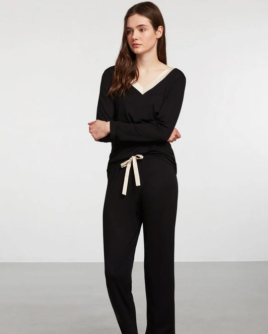 Sateen Pyjama Set - Black
