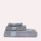 Plush Cotton Spa Towel Set - Grey (3 Towels)