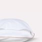 Classic Percale Pillowcase 2pcs- White with Peach Pipe Edge