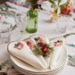 Christmas Linen Service Napkin - White - Ocoza