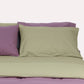 Reversible Percale Bedding Set - Sage Green & Lilac