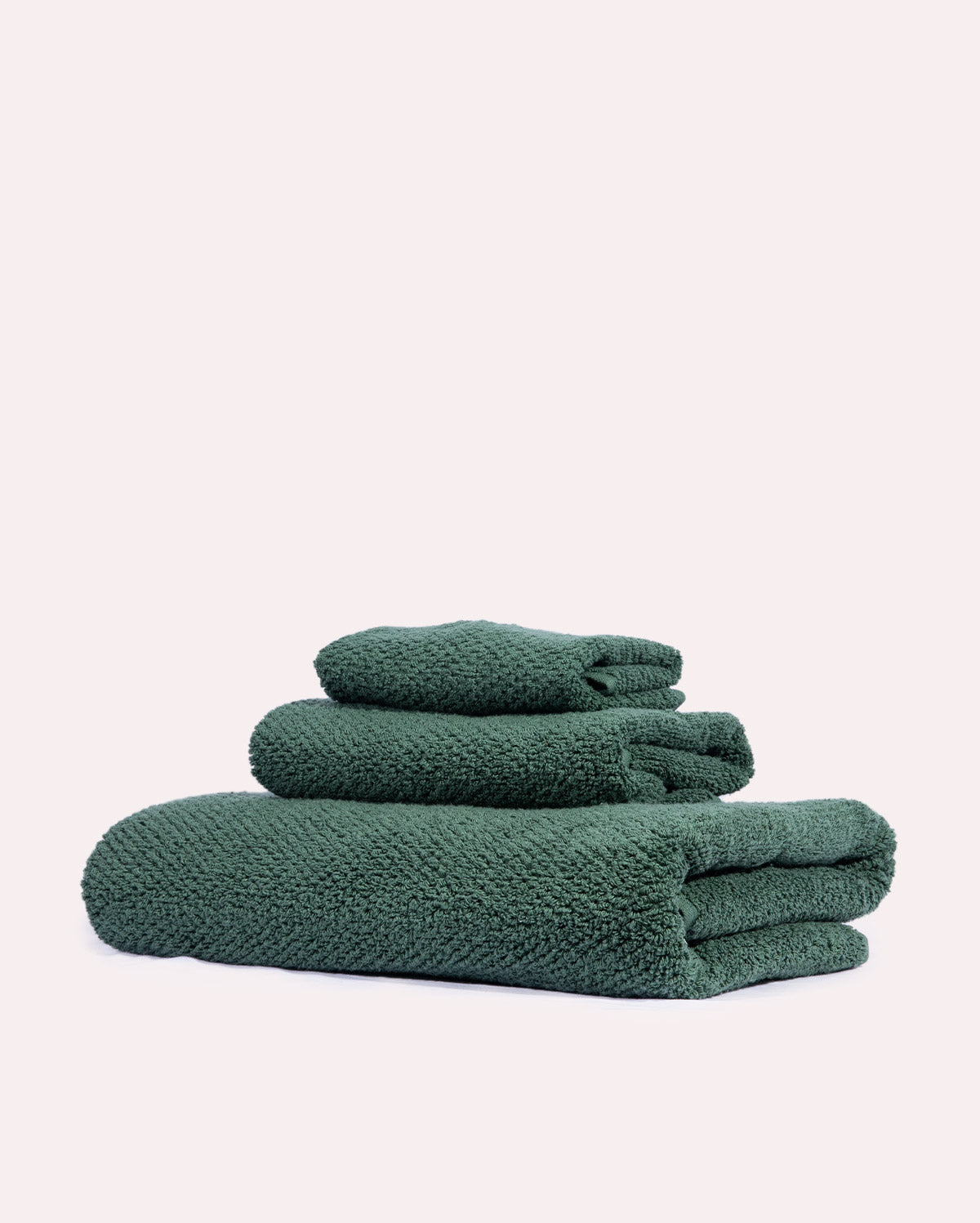 Willow Cotton Towel Set - Green (3 Towels)