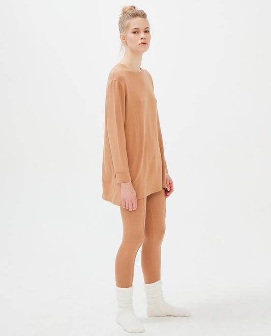 Legging Loungewear Set - Light Brown - Ocoza